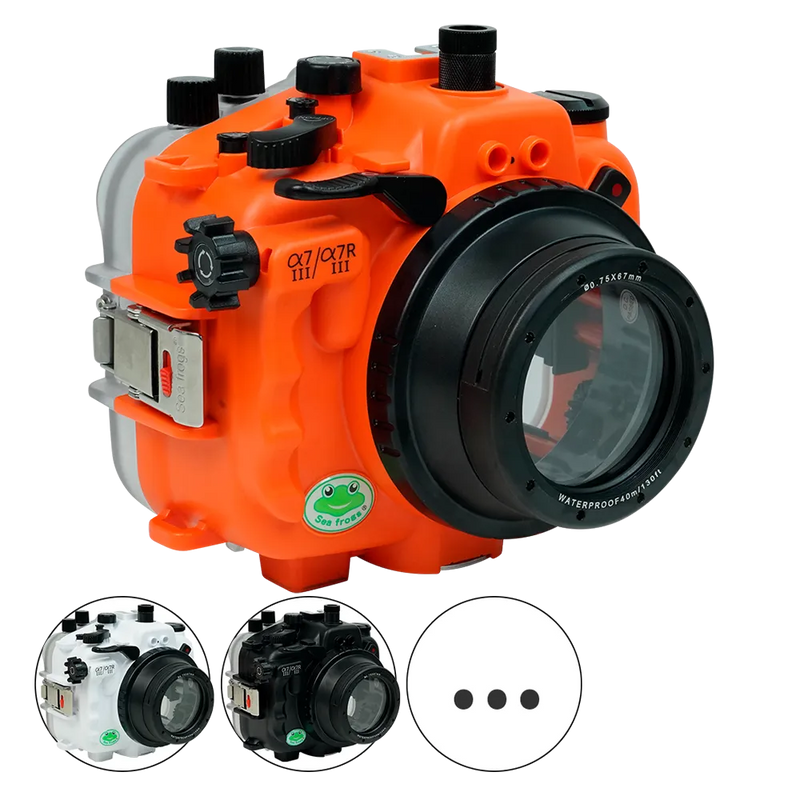 [a7iii-a7riii-fp90s67] Sea Frogs Salted Line Underwater Camera Housing for Sony A7III/A7RIII with 67mm Thread Glass Flat Port