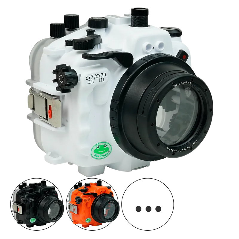 [a7iii-a7riii-fp90s67] Sea Frogs Salted Line Underwater Camera Housing for Sony A7III/A7RIII with 67mm Thread Glass Flat Port