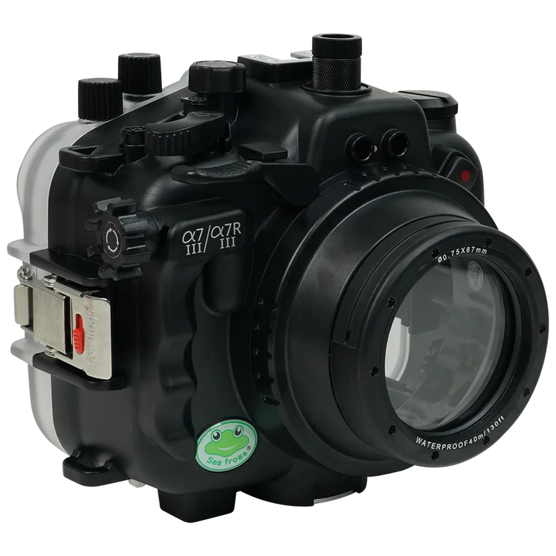 [a7iii-a7riii-fp90s67] Sea Frogs Salted Line Underwater Camera Housing for Sony A7III/A7RIII with 67mm Thread Glass Flat Port