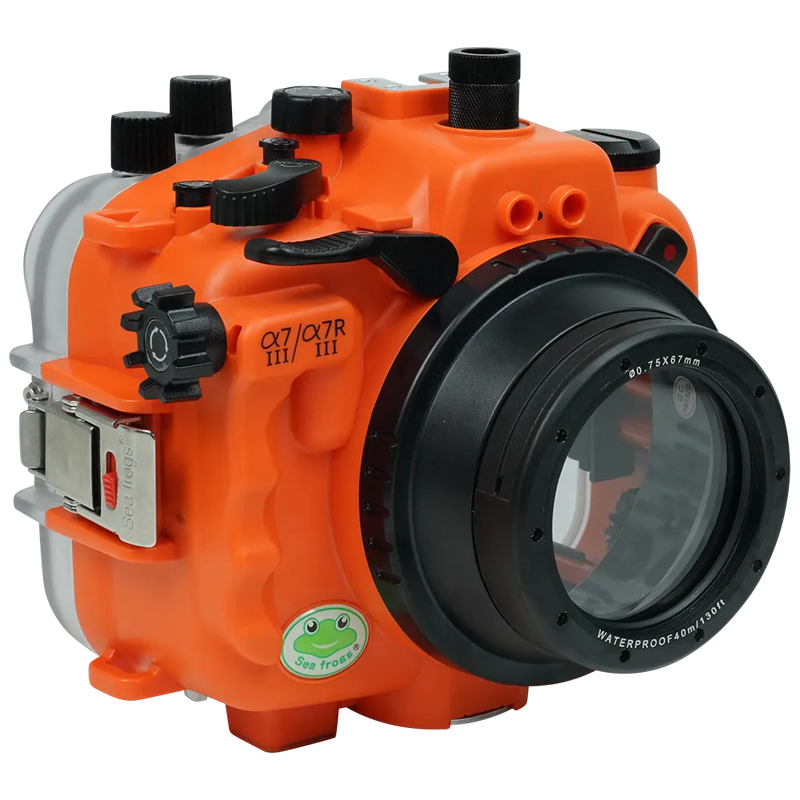 [a7iii-a7riii-fp90s67] Sea Frogs Salted Line Underwater Camera Housing for Sony A7III/A7RIII with 67mm Thread Glass Flat Port