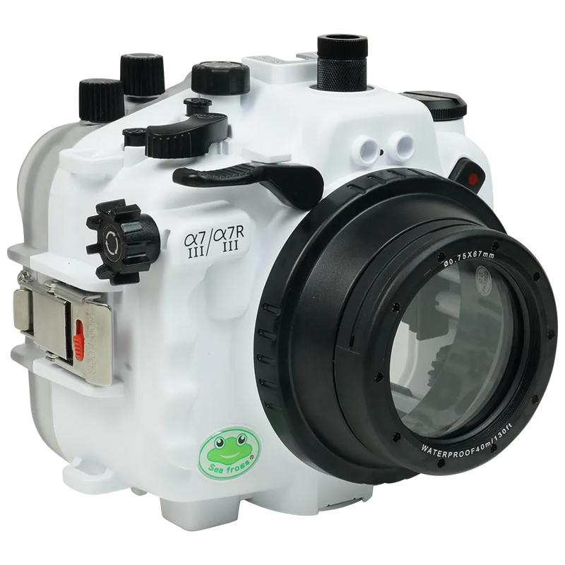 [a7iii-a7riii-fp90s67] Sea Frogs Salted Line Underwater Camera Housing for Sony A7III/A7RIII with 67mm Thread Glass Flat Port