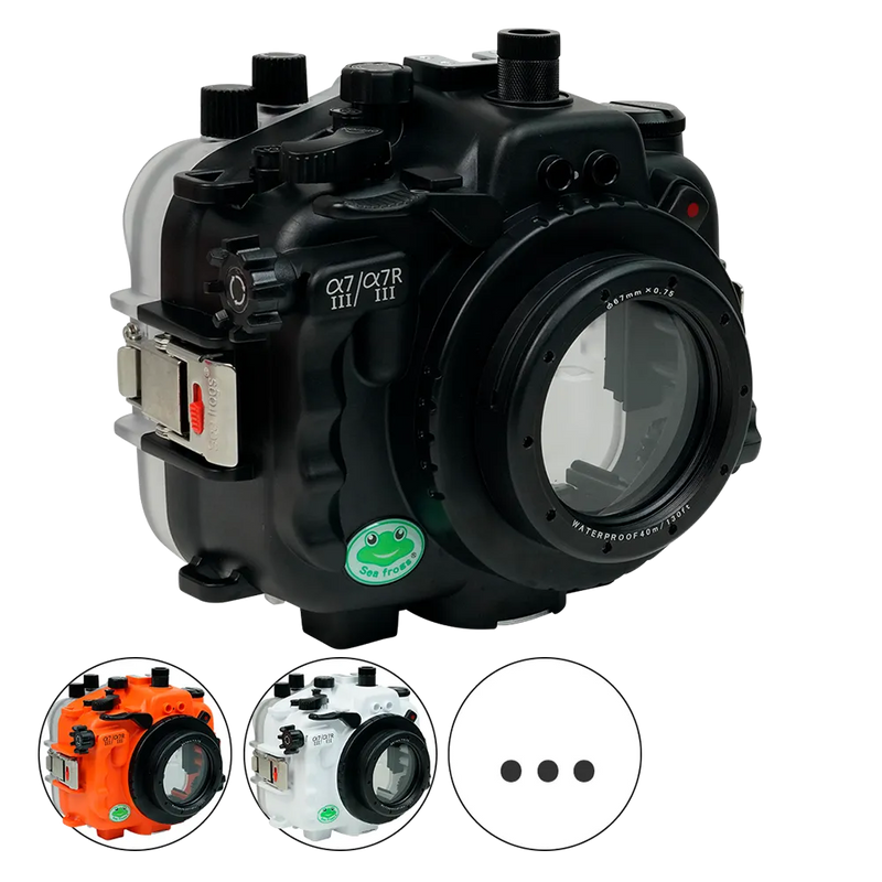 [a7iii-a7riii-fp90ss67] Sea Frogs Salted Line Underwater Camera Housing for Sony A7III/A7RIII with 67mm Thread Glass Flat Port