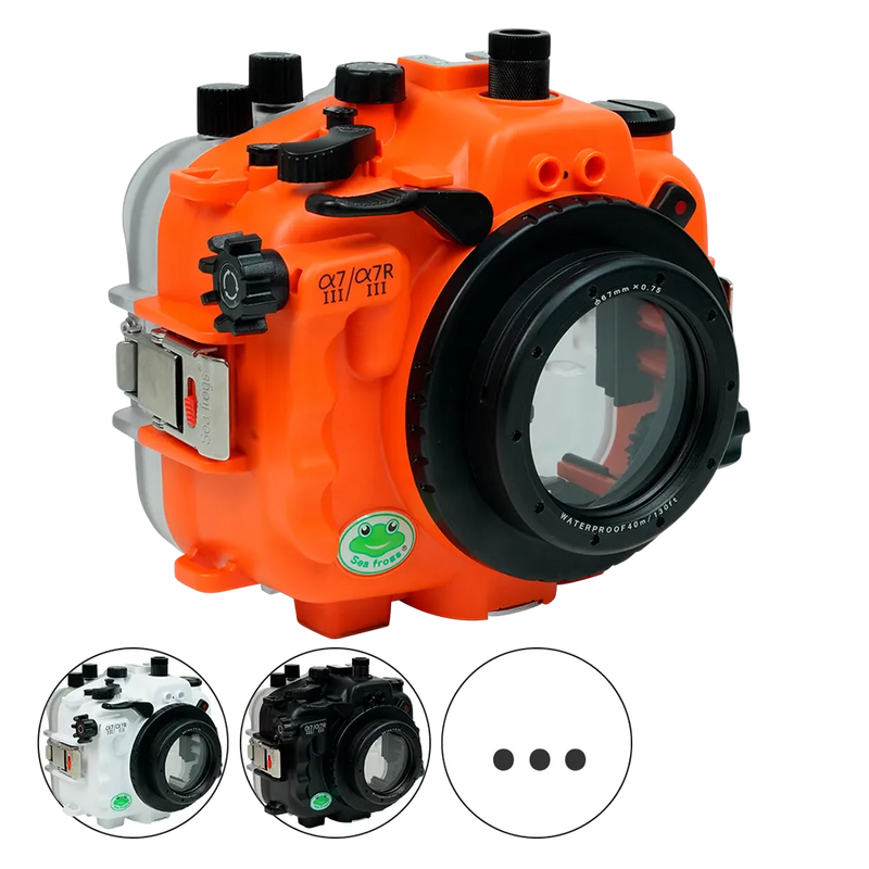 [a7iii-a7riii-fp90ss67] Sea Frogs Salted Line Underwater Camera Housing for Sony A7III/A7RIII with 67mm Thread Glass Flat Port