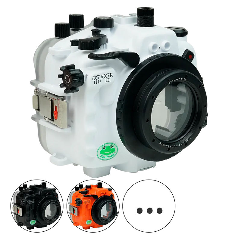 [a7iii-a7riii-fp90ss67] Sea Frogs Salted Line Underwater Camera Housing for Sony A7III/A7RIII with 67mm Thread Glass Flat Port