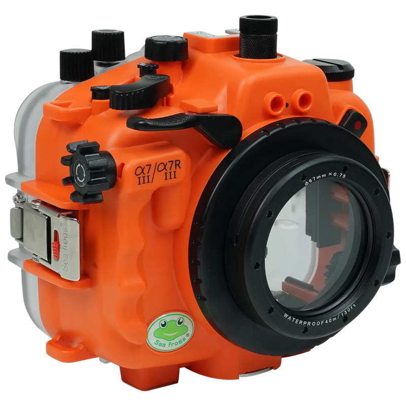 [a7iii-a7riii-fp90ss67] Sea Frogs Salted Line Underwater Camera Housing for Sony A7III/A7RIII with 67mm Thread Glass Flat Port