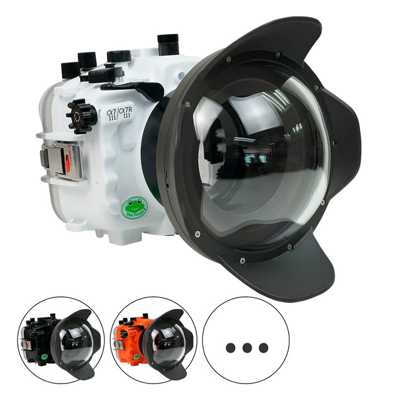 [a7iii-a7riii-v10-dp90g6] Sea Frogs Salted Line Underwater Camera Housing for Sony A7III/A7RIII with V10 Dome Port