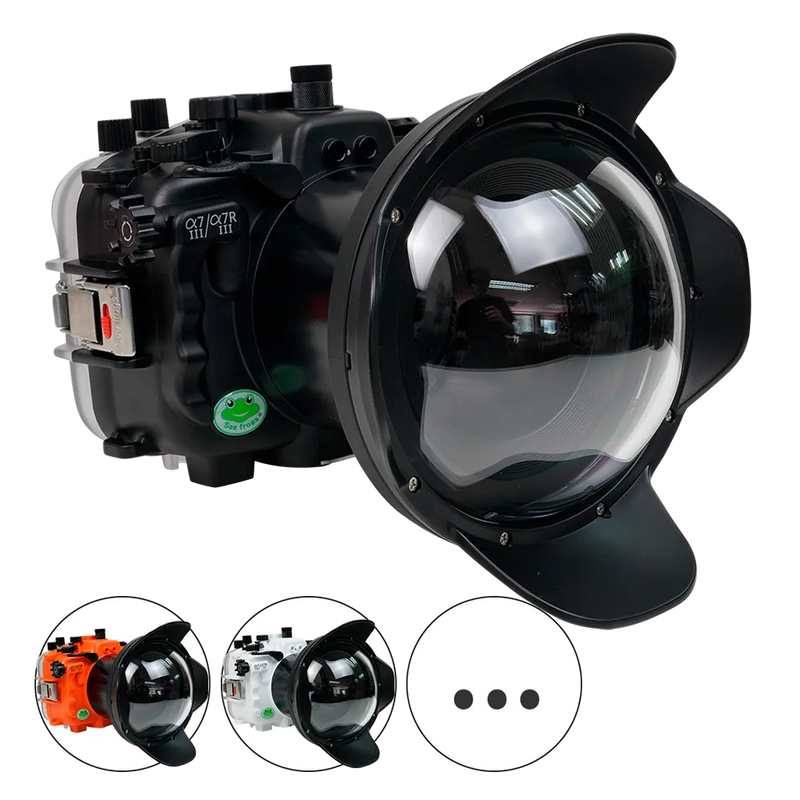 [a7iii-a7riii-v2-dp90a6] Sea Frogs Salted Line Underwater Camera Housing for Sony A7III/A7RIII with V2 Dome Port