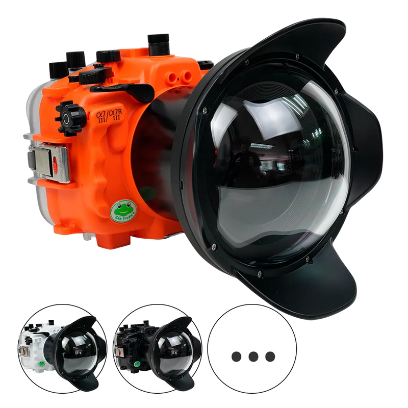 [a7iii-a7riii-v2-dp90a6] Sea Frogs Salted Line Underwater Camera Housing for Sony A7III/A7RIII with V2 Dome Port