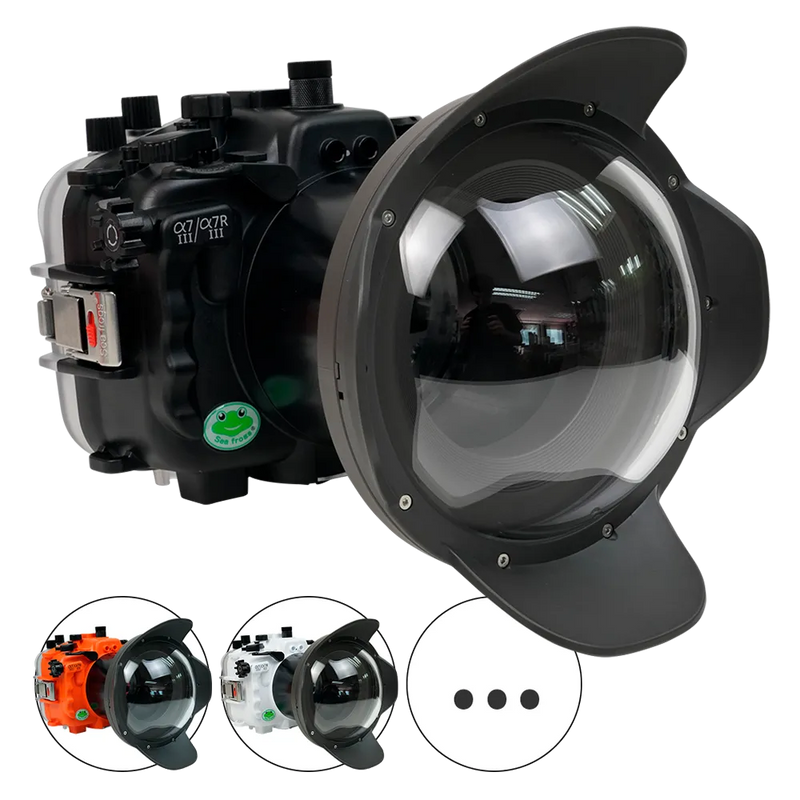 [a7iii-a7riii-v2-dp90g6] Sea Frogs Salted Line Underwater Camera Housing for Sony A7III/A7RIII with V2 Dome Port
