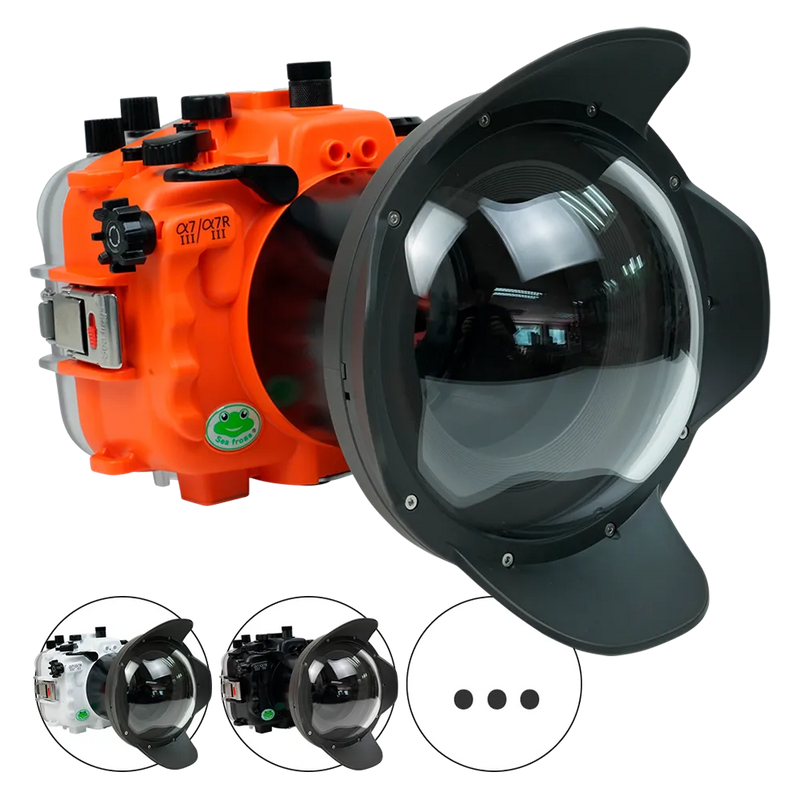 [a7iii-a7riii-v2-dp90g6] Sea Frogs Salted Line Underwater Camera Housing for Sony A7III/A7RIII with V2 Dome Port