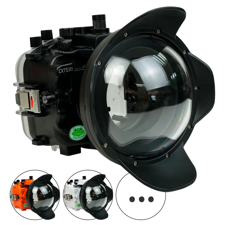 [a7siii-v7-dp90a6] Sea Frogs Salted Line Underwater Camera Housing for Sony A7SIII with V7 Dome Port