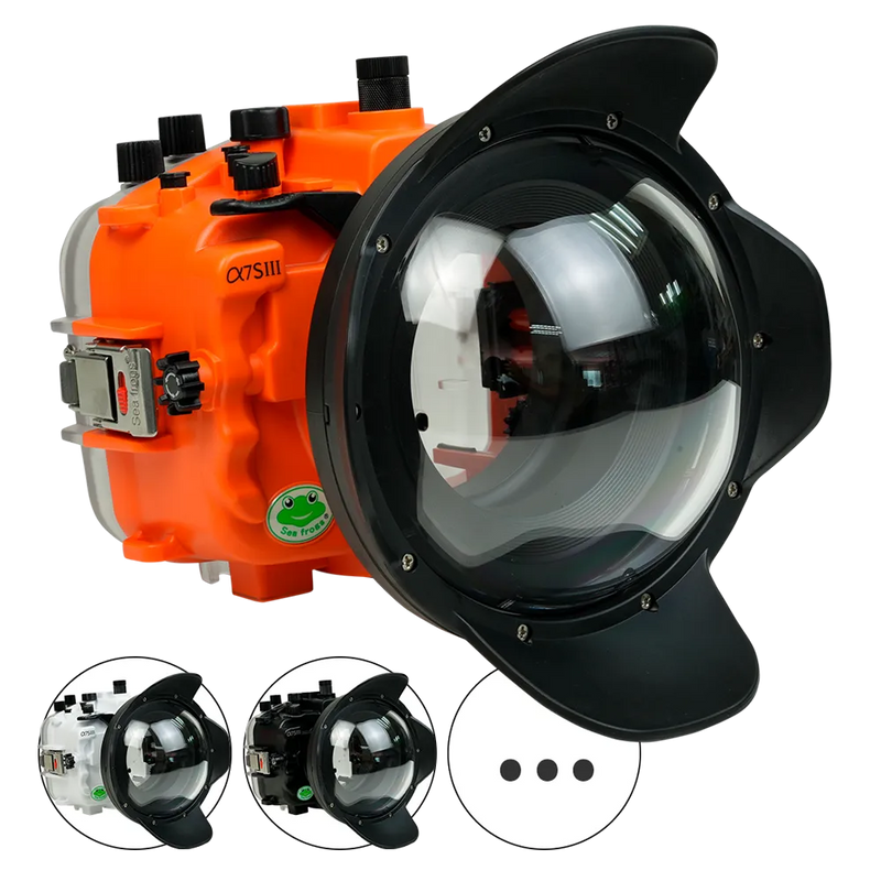 [a7siii-v7-dp90a6] Sea Frogs Salted Line Underwater Camera Housing for Sony A7SIII with V7 Dome Port