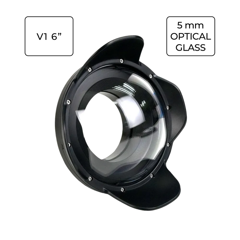 [sfdp90g6v1] Sea Frogs V1 6" Optical Glass Dome Ports  for Underwater Camera Housings