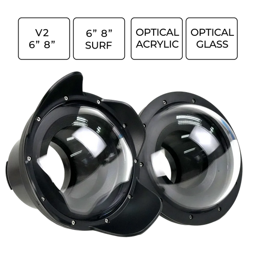 [v2] Sea Frogs V2 6'' Acrylic Dome Ports  for Underwater Camera Housings
