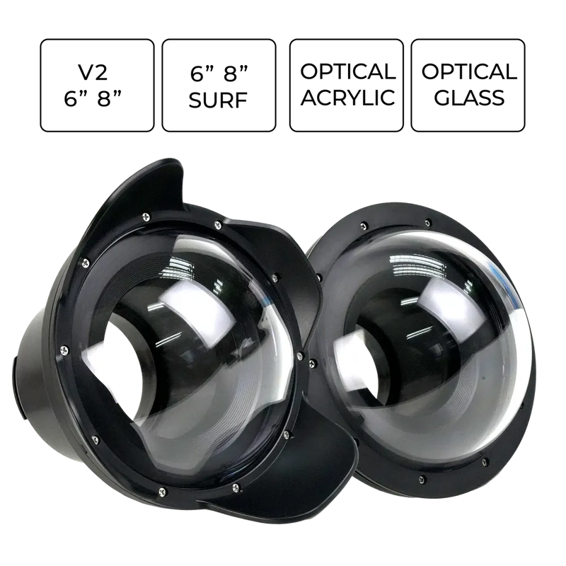 [v2] Sea Frogs V2 6'' Acrylic Dome Ports  for Underwater Camera Housings