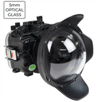 Sea Frogs Salted Line Series Sony A1 40M/130FT Waterproof camera housing with 6" Glass Dome port V.1. Black