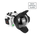 Sony A7 III PRO V.3 Series UW camera housing kit with 6" Optical Glass Dome port V.7 (without flat port) White.