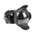 Sony FX3 40M/130FT Underwater camera housing  with 6" Dome port V.10 for FE12-24mm F4 (Zoom rings for FE12-24 F4 and FE16-35 F4 included).