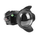 Sony FX3 40M/130FT Underwater camera housing  with 6" Dome port V.2 for FE16-35mm F2.8 GM (zoom gear included).