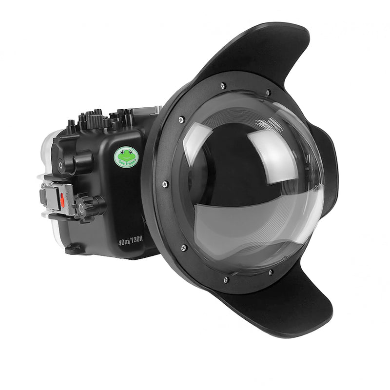 Sony FX3 40M/130FT Underwater camera housing  with 8" Dome port V.9 for FE12-24mm F4 (Zoom rings for FE12-24 F4 and FE16-35 F4 ncluded).