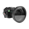 Sony FX30 40M/130FT Underwater camera housing with 6" Glass Flat long port for Sony FE 24-105mm F4 G OSS.