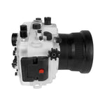 Sony A7R III PRO V.3 Series UW camera housing with 6" Dome port & pistol grip (Including Standard port) Zoom rings for FE12-24 F4 and FE16-35 F4 included. White- Surf - A6XXX SALTED LINE