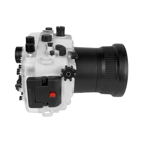Sony A7R III PRO V.3 Series 40M/130FT Underwater camera housing (Including Flat Long port) Focus gear for FE 90mm / Sigma 35mm included. White