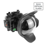 Sony A7R IV PRO 40M/130FT UW camera housing kit with 6" Optical Glass Dome port V.7 (without flat port).Black