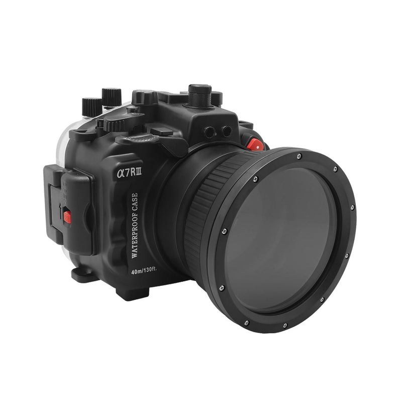 Sony A7 III PRO V.3 Series UW camera housing kit with 8" Dome port V.8 (and standard port).Black