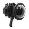 Sony A7 III PRO V.3 Series UW camera housing with 6" Dome port V.10 & pistol grip (and Standard port) Zoom rings for FE12-24 F4 and FE16-35 F4. Black - Surf