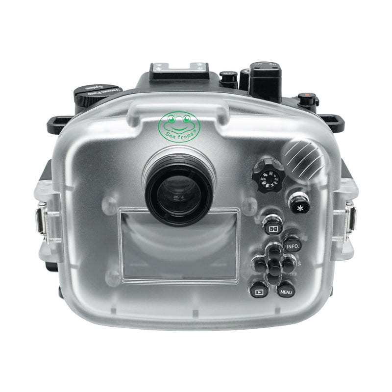SeaFrogs Canon EOS M50 / M50 II / EOS Kiss M 40m/130ft Underwater Camera Housing with 67mm threaded 55-200mm flat port