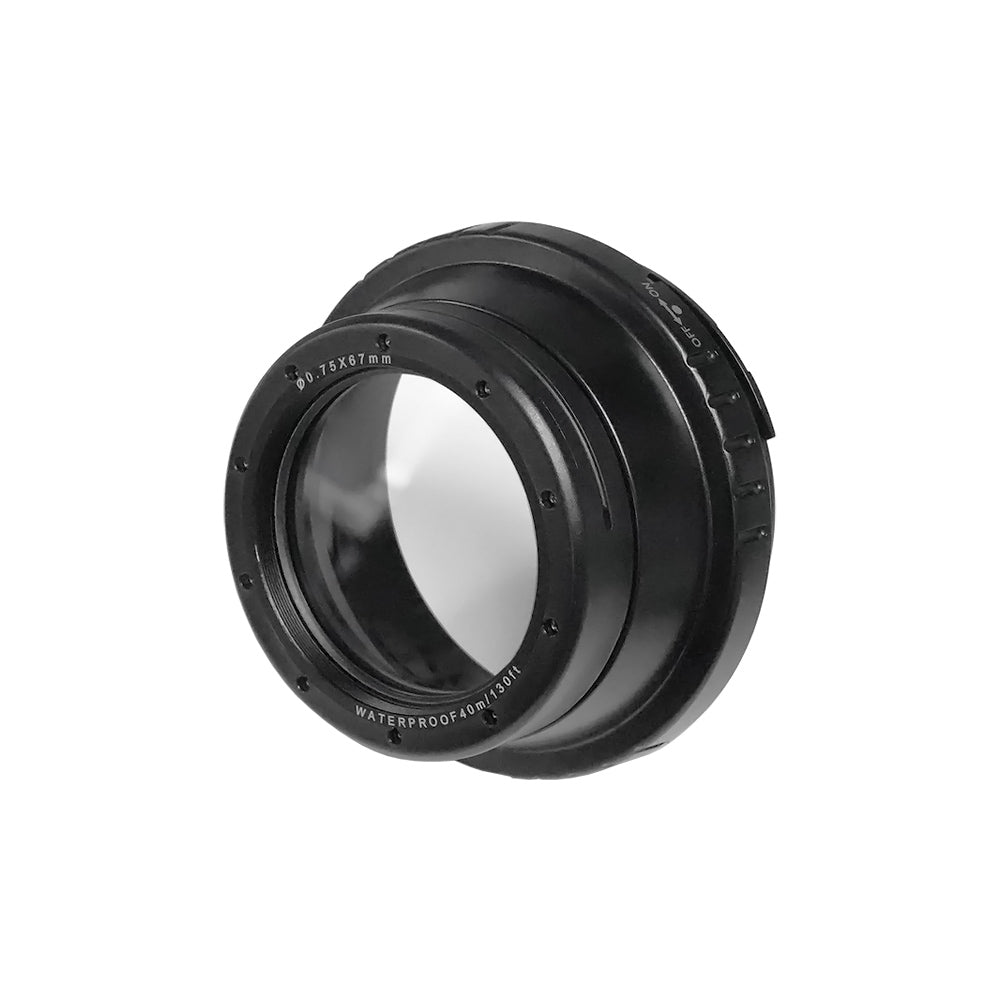 SeaFrogs Optical Glass Flat short port with 67mm thread for Sony FE28-60  F4-5.6 lens (Autofocus only, Zoom gear included)