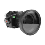 Sony FX3 40M/130FT Underwater camera housing with 6" Glass Flat long port for SONY FE24-70mm F2.8 GM II.