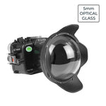 Sony FX3 40M/130FT Underwater camera housing  with 6" Optical Glass Dome port V.2 for FE16-35mm F2.8 GM (zoom gear included).