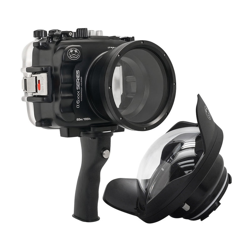 SeaFrogs housing for Sony A6xxx in black w/ Pistol grip 6