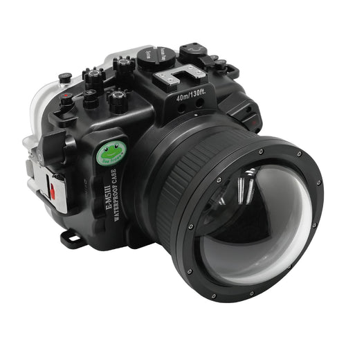 Olympus OMD E-M5 III 40m/130ft SeaFrogs Underwater Camera Housing with 4" Dry Dome Port and 67mm threaded short Macro port