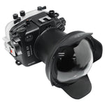 SeaFrogs 40m/130ft Underwater camera housing for Canon EOS RP kit with 6" Dry Dome Port V.13 and standard flat long port included