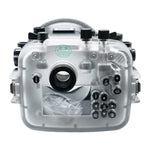 SeaFrogs 40m/130ft Underwater camera housing for Canon EOS RP with Flat Long Port