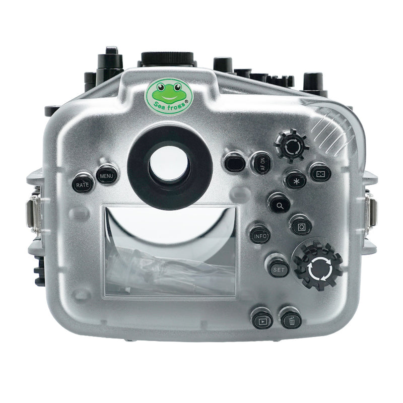SeaFrogs 40m/130ft Underwater camera housing for Canon EOS R5 with 6" Short Flat Port (RF 14-35mm f/4L)