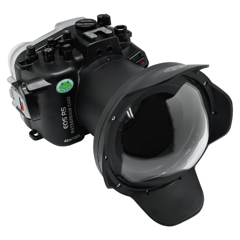 SeaFrogs 40m/130ft Underwater camera housing for Canon EOS R5 with 6" Dry Dome Port V.13