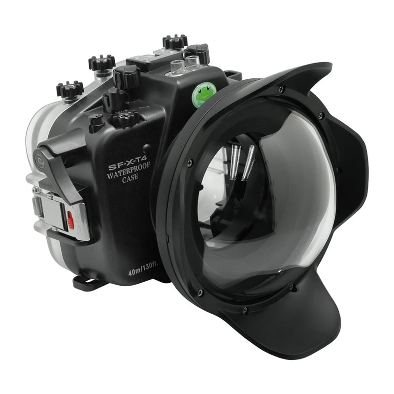 Fujifilm X-T4 40M/130FT Underwater camera housing with 6" Dry Dome Port. XF 18-55mm