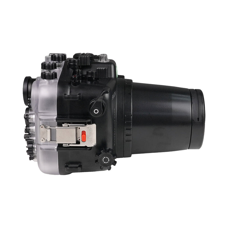 Sony A7R V 40M/130FT Underwater camera housing Including Long Port with 67mm thread (FE90mm Focus gear).