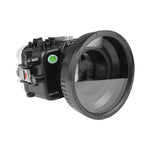 Sony FX3 40M/130FT Underwater camera housing with 6" Glass Flat short port.